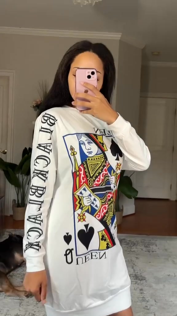 Evarine - Dropped Shoulder Dress with Map Print