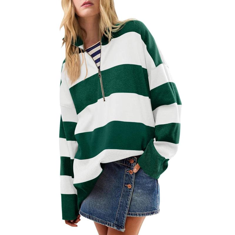 AUTUMN™- Stylish Oversized Turtleneck Sweater with Half Zipper Detail