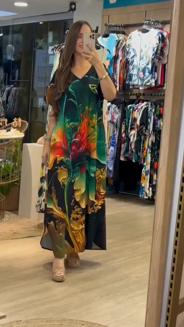 Robe décontractée imprimée à manches courtes Tirena 