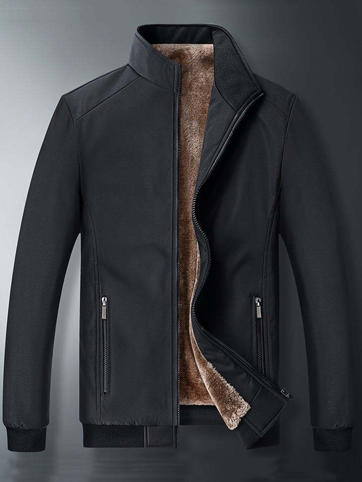 Veste softshell doublée polaire pour homme | Vêtement d'extérieur décontracté et coupe-vent | Couche urbaine pour temps froid