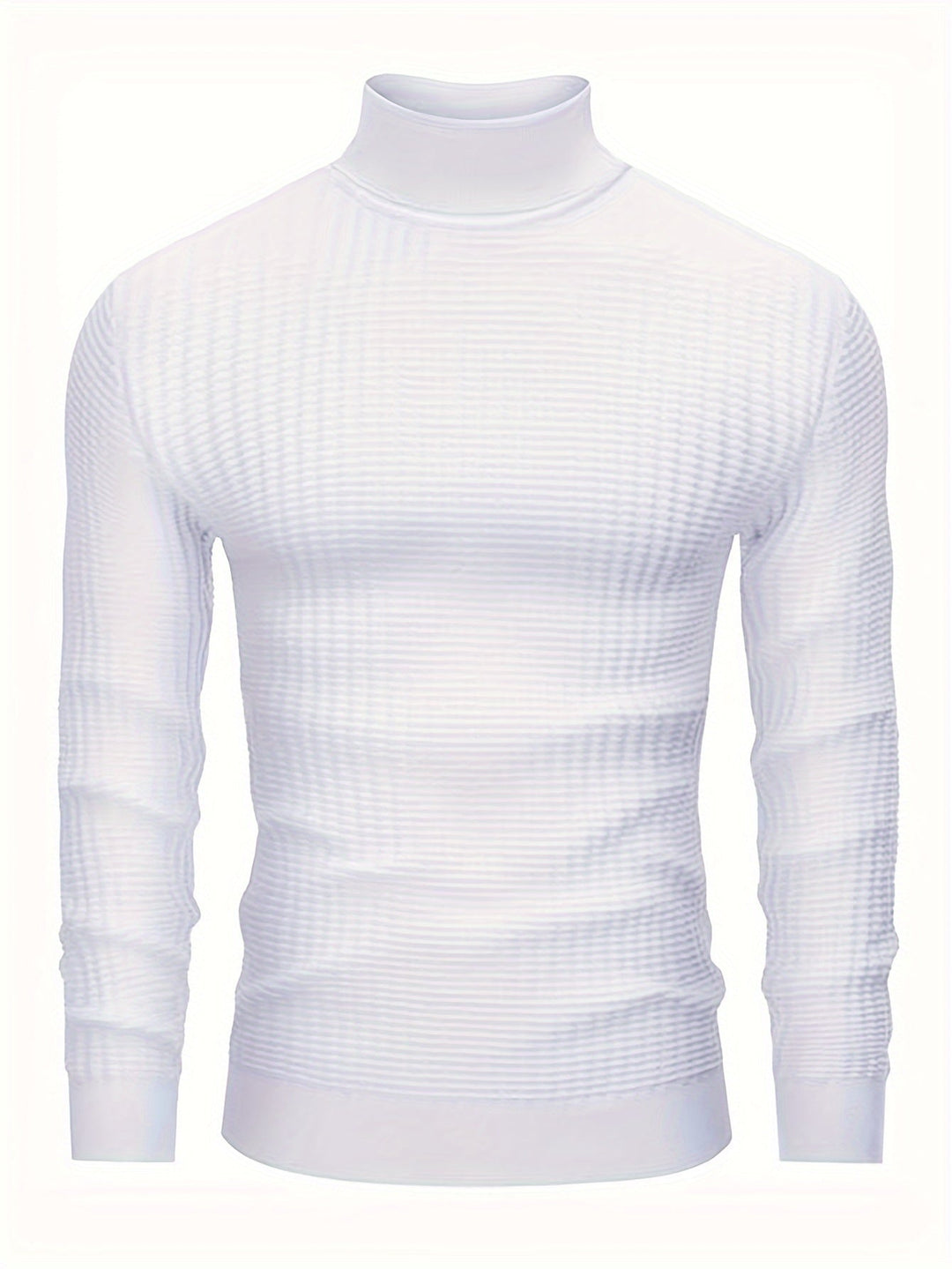 Ribbed Turtleneck Sweater | Slim Fit Cable Knit | Fall-Winter Essential