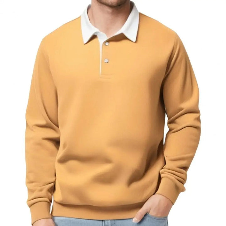 Mark - Men’s Long Sleeve Polo Sweatshirt