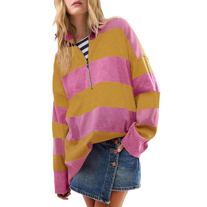 AUTUMN™- Stylish Oversized Turtleneck Sweater with Half Zipper Detail