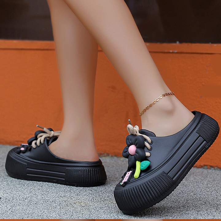 Auralie - Breathable Floral Decor Slippers