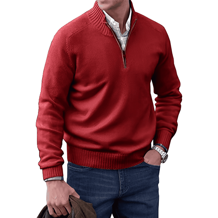 Ethan – Classic Quarter-Zip Sweater