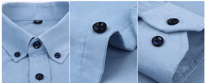 Corduroy Button-Up Shirt | Structured Fit | Soft Cotton Blend