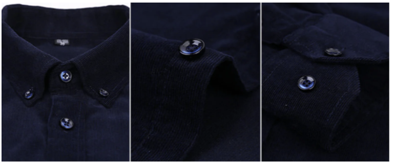 Corduroy Button-Up Shirt | Structured Fit | Soft Cotton Blend