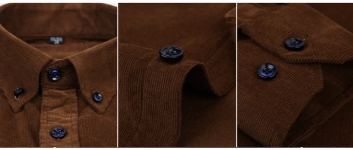 Corduroy Button-Up Shirt | Structured Fit | Soft Cotton Blend