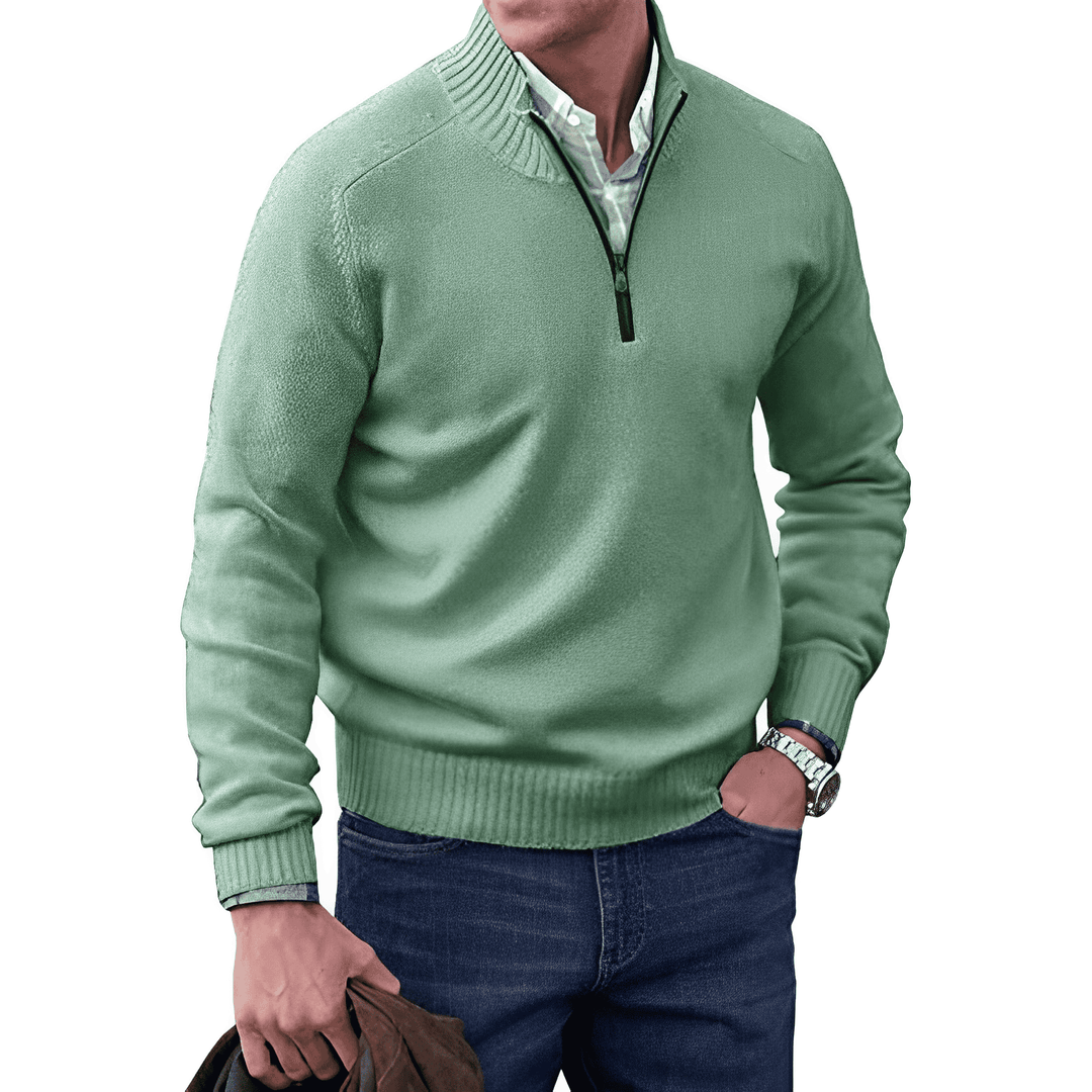 Ethan – Classic Quarter-Zip Sweater