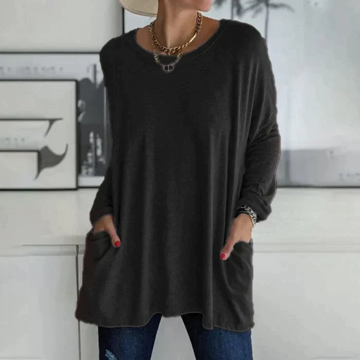 Daliah - Long Sleeve T-Shirt with Pocket