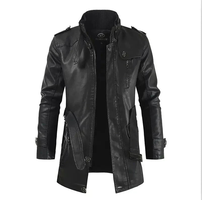 Men’s Faux Leather Jacket | Moto-Inspired | Lightweight Fall Outerwear