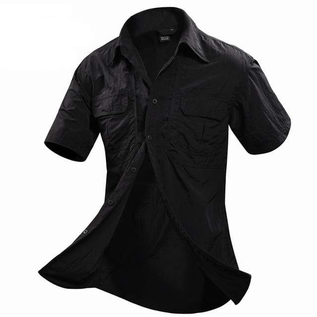 Men’s Tactical Short Sleeve Shirt | Quick-Dry Fabric | Utility Chest Pockets