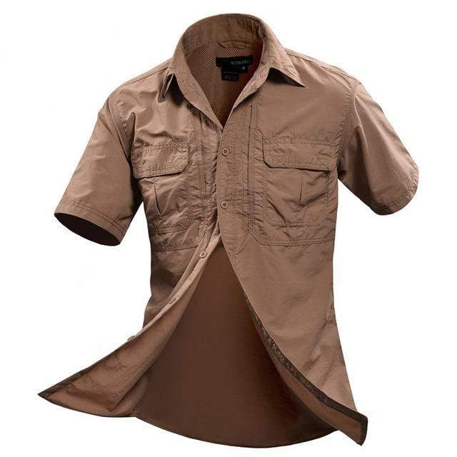 Men’s Tactical Short Sleeve Shirt | Quick-Dry Fabric | Utility Chest Pockets
