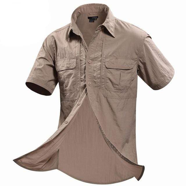 Men’s Tactical Short Sleeve Shirt | Quick-Dry Fabric | Utility Chest Pockets