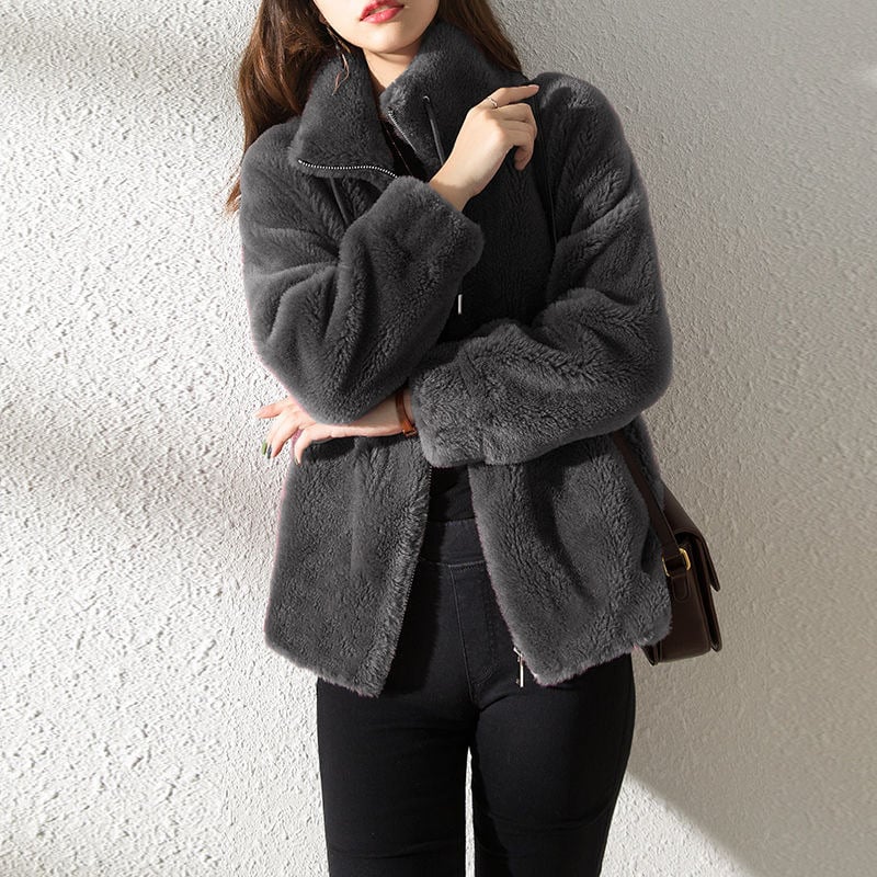 Moon - Quilted Coat with Stand-Up Collar