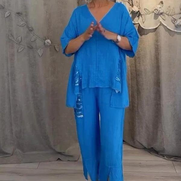 Lunessa - Women's 2-piece V-neck set