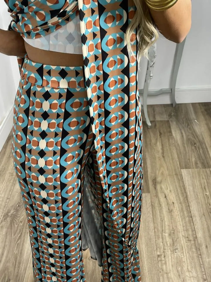 Nerola - Geometric Print Two-Piece Set