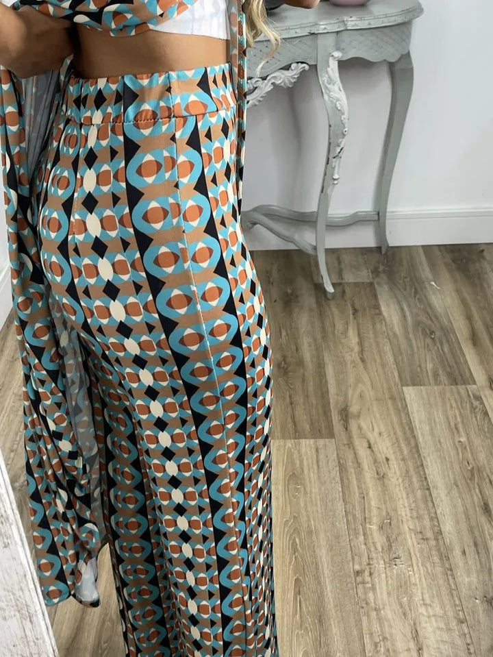 Nerola - Geometric Print Two-Piece Set