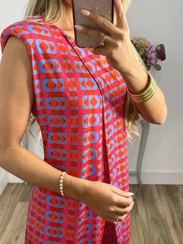 Nerola - Geometric Print Two-Piece Set