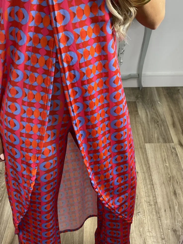 Nerola - Geometric Print Two-Piece Set