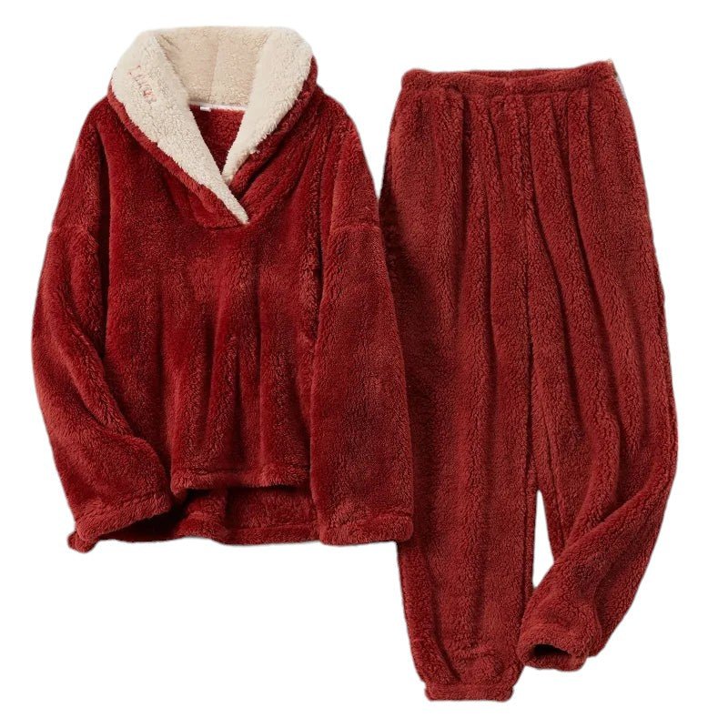 Fleece Lounge Set | Ultra-Soft Comfort | Sherpa Collar | Cozy Loungewear