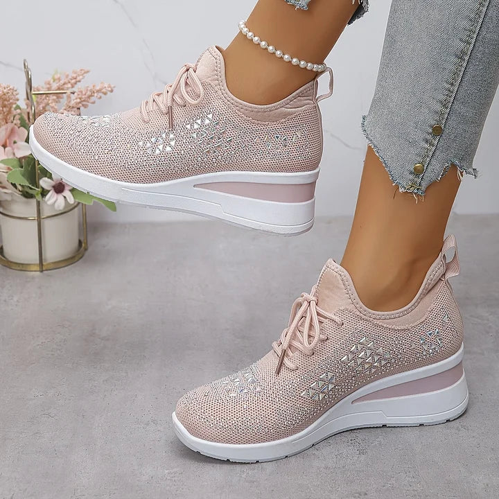 Giselle – Orthopedic sneakers with sparkling rhinestones