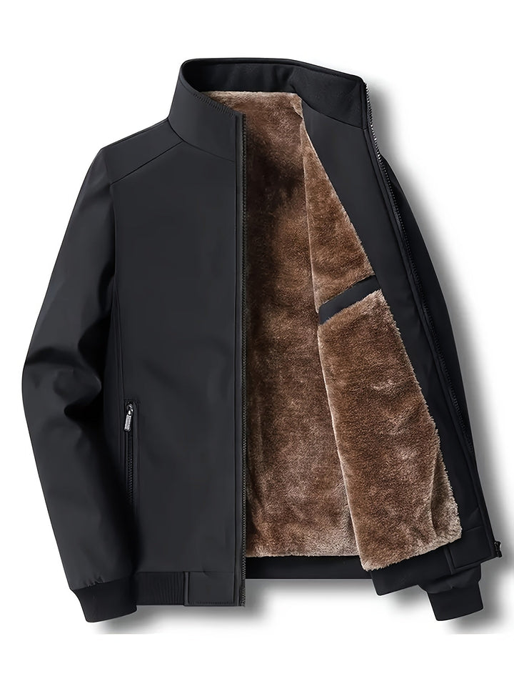 Veste softshell doublée polaire pour homme | Vêtement d'extérieur décontracté et coupe-vent | Couche urbaine pour temps froid