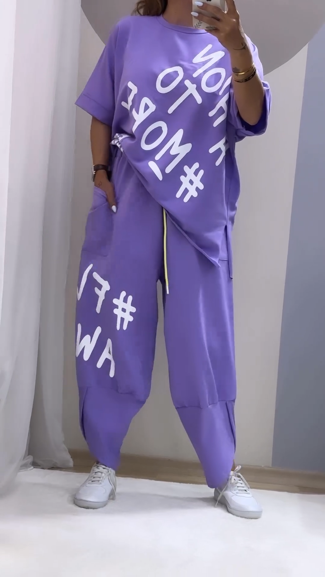 Marilou - Casual Two-Piece Suit with Print and Round Neckline