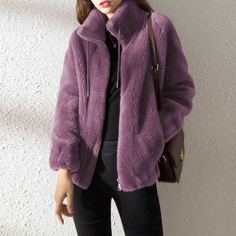 Moon - Quilted Coat with Stand-Up Collar