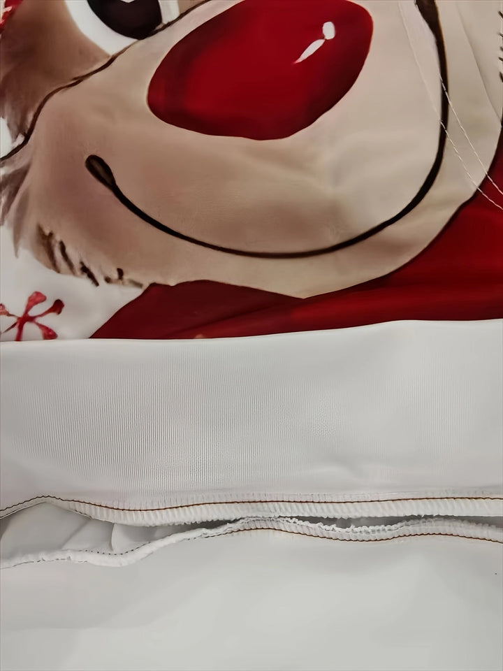 Christmas Reindeer Hoodie | Fleece-Lined Pullover | Festive Holiday Sweatshirt