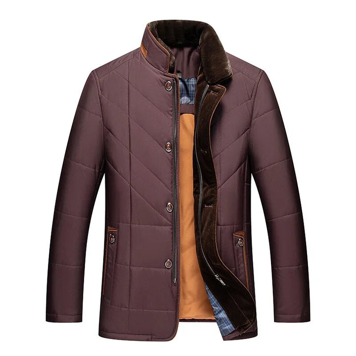 Men's Quilted Stand Collar Jacket | Insulated Lining | Lightweight Fall Outerwear