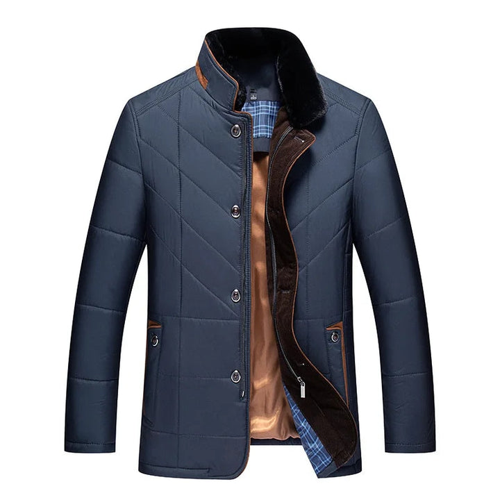 Men's Quilted Stand Collar Jacket | Insulated Lining | Lightweight Fall Outerwear