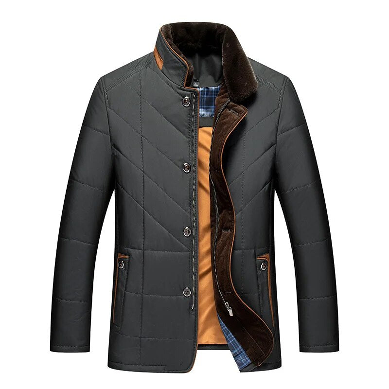 Men's Quilted Stand Collar Jacket | Insulated Lining | Lightweight Fall Outerwear