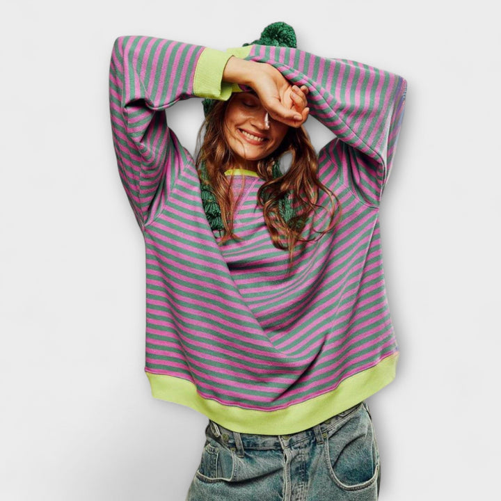 Janelisse - Casual Striped Soft Knit Sweater