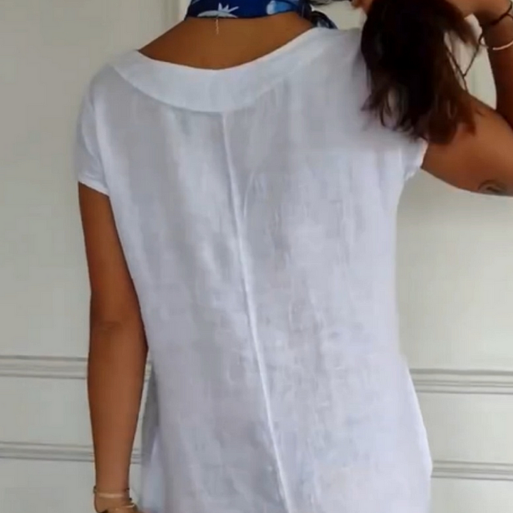 Jurelia - Round Neck Linen Dress