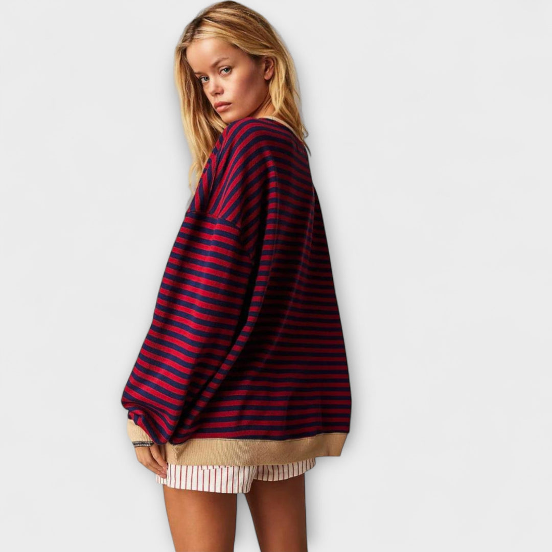 Janelisse - Casual Striped Soft Knit Sweater