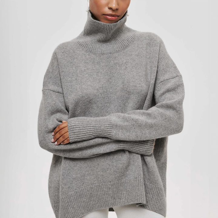 Micheline - Chic Sweater with Ribbed Pockets for Women
