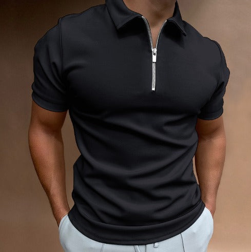 Men’s Quarter-Zip Polo Shirt | Stretch Cotton | Smart Athletic Fit