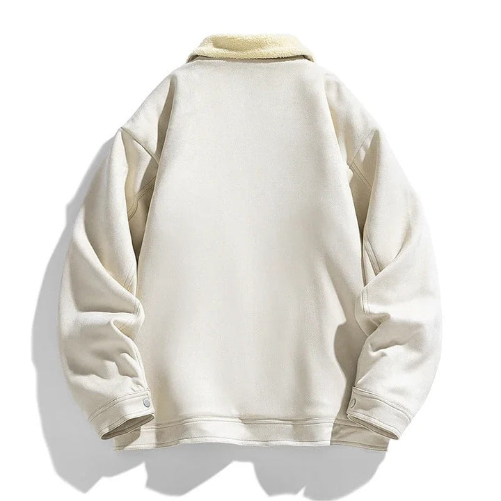 Men’s Sherpa-Lined Denim Jacket | Warm Fleece Collar | Casual Outerwear