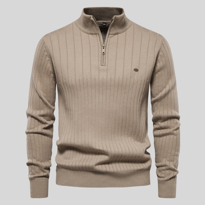 Grayson – Men’s Ribbed Half-Zip Sweater