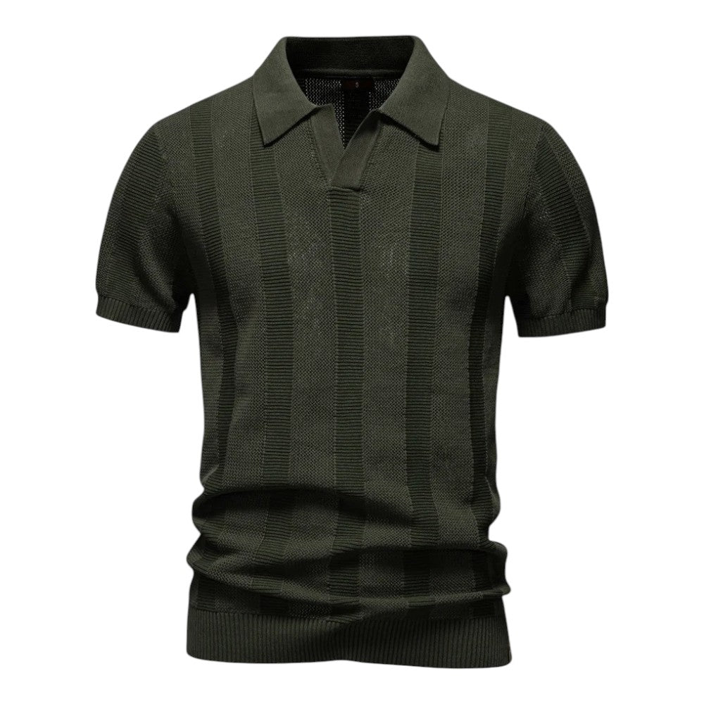 Men’s Knit Polo Shirt | Short-Sleeve Casual Top | Lightweight Summer Wear
