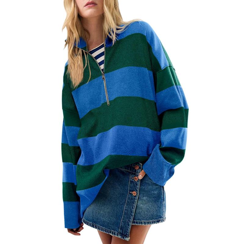 AUTUMN™- Stylish Oversized Turtleneck Sweater with Half Zipper Detail