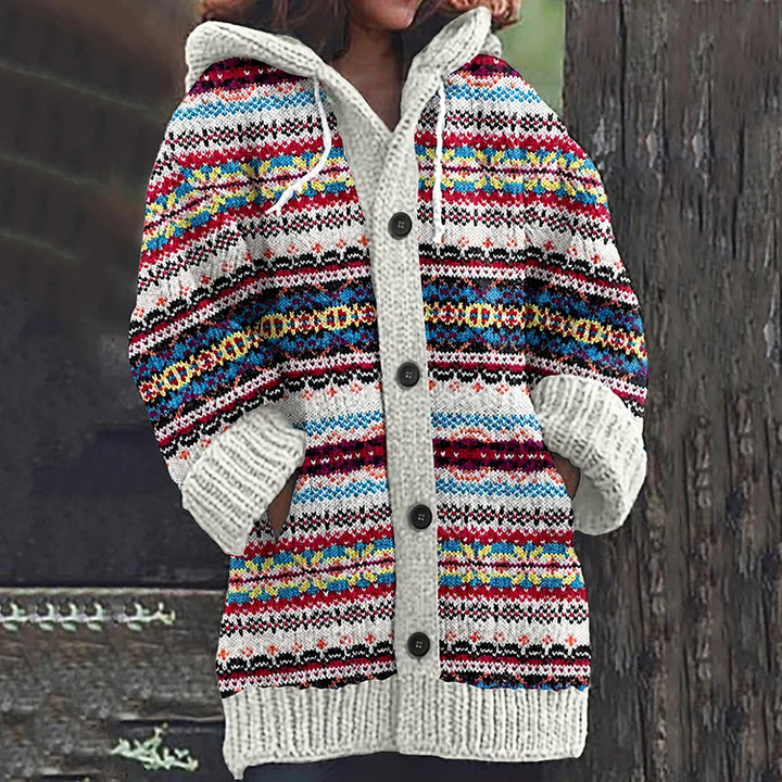 Angeline - Warm knitted wool coat