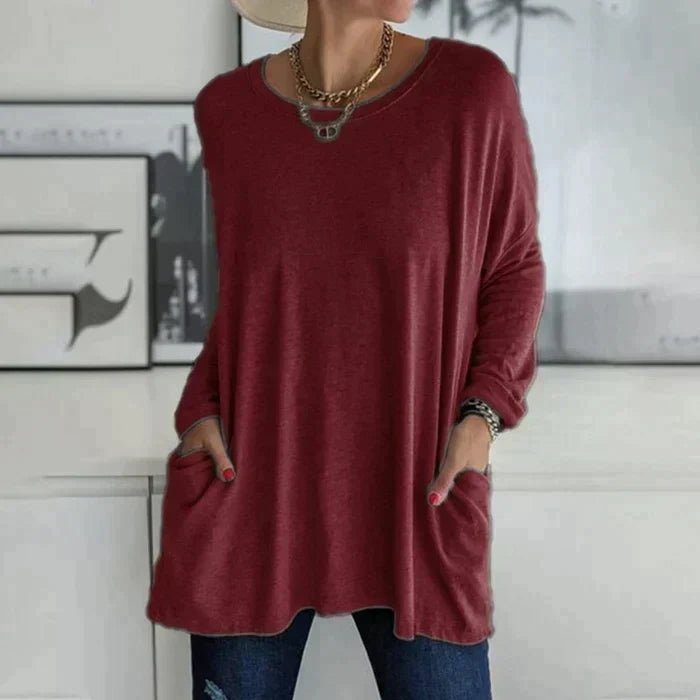 Daliah - Long Sleeve T-Shirt with Pocket