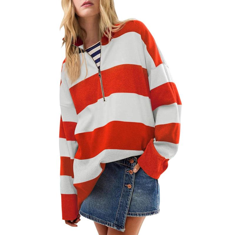 AUTUMN™- Stylish Oversized Turtleneck Sweater with Half Zipper Detail