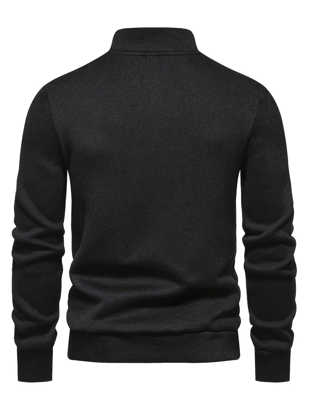 Men’s Button Mock Neck Sweater | Textured Knit Pullover | Cold Weather Casual Essential