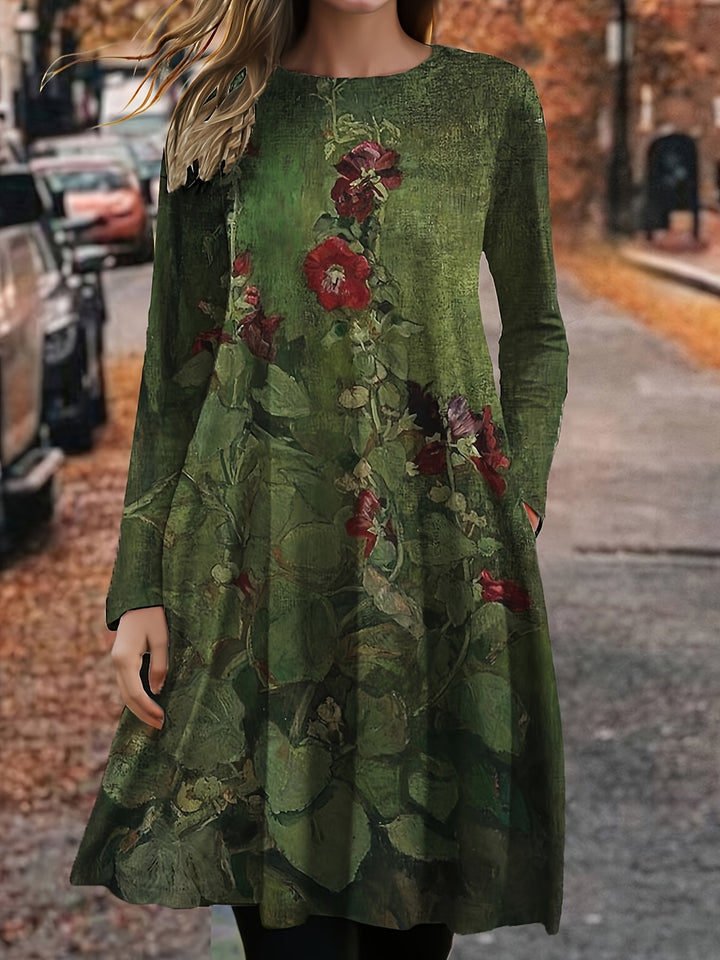Stéphane - Chic Floral Midi Dress