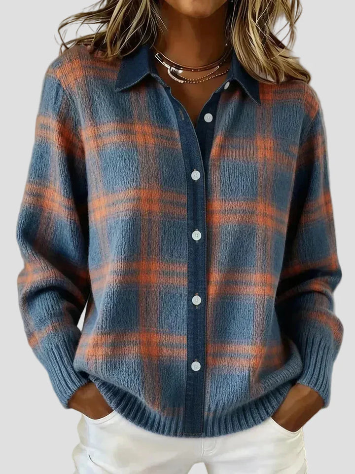 Leandra | Premium Patchwork Button-Down Shirt
