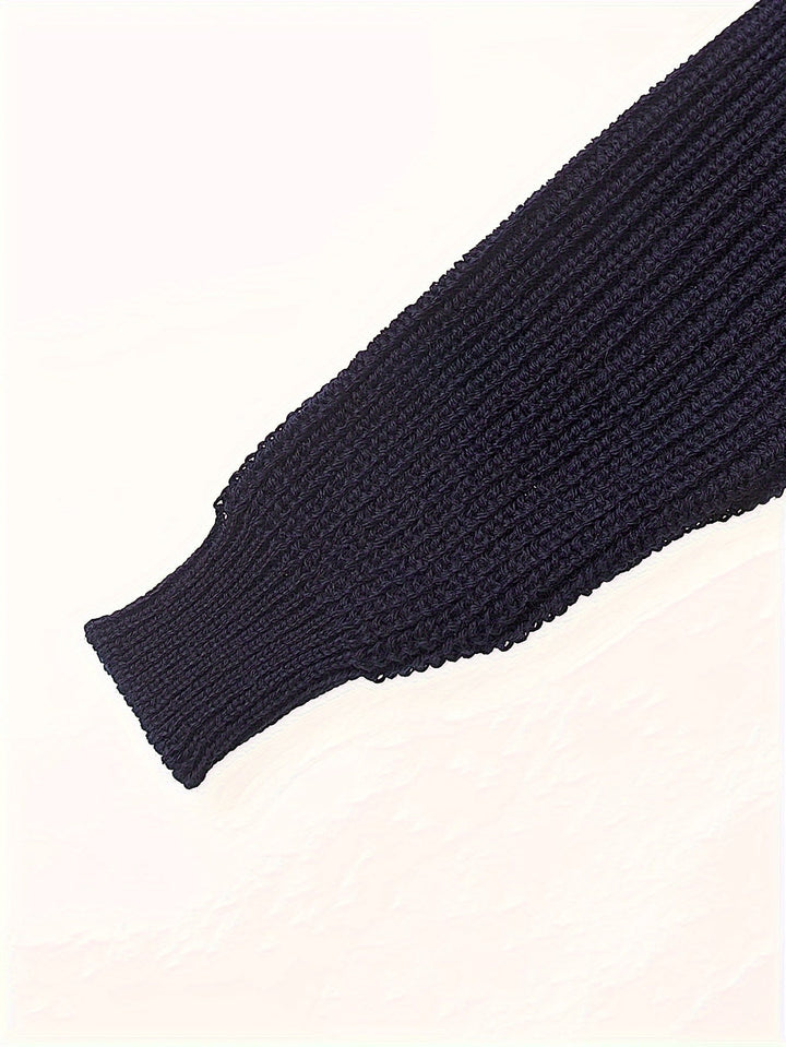 Men’s Fisherman Knit Pullover | Heavyweight Cotton Blend | Relaxed Fit Crewneck