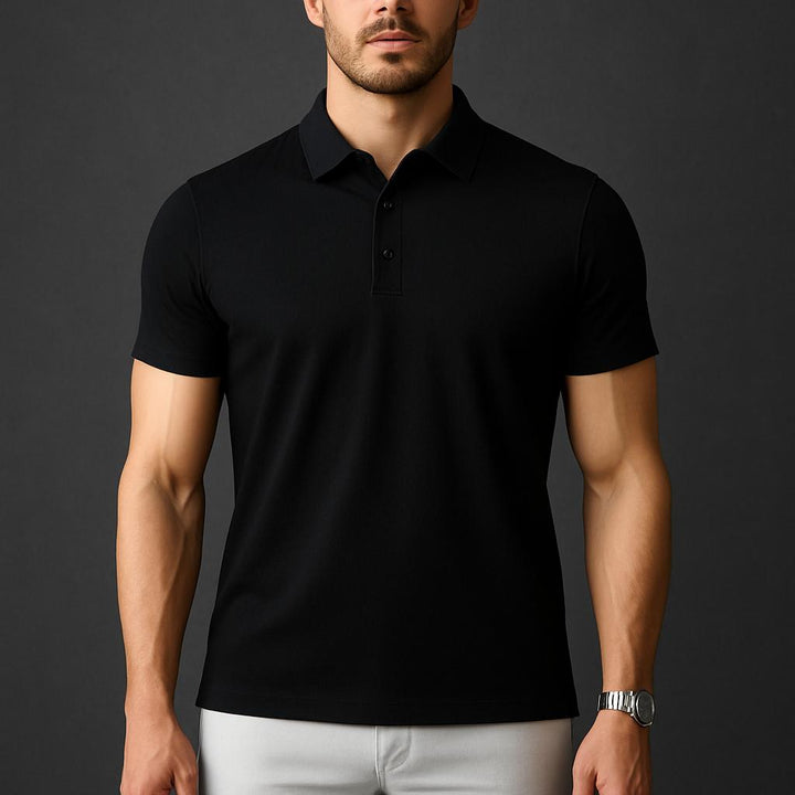 Men’s Stretch Piqué Polo Shirt | Slim Fit | Breathable Summer Essential